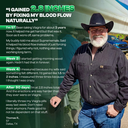 SUPREMEMALE™ | Get +3 Inches Longer & Rock Hard (SALE)