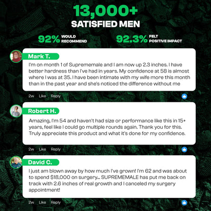 SUPREMEMALE™ | Get +3 Inches Longer & Rock Hard (SALE)